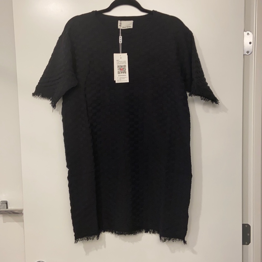 ✨ Black frill tweed dress